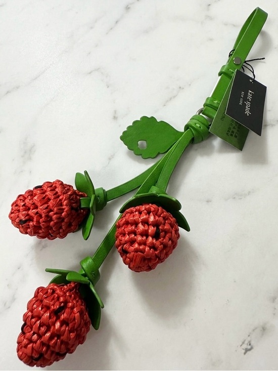 kate spade Accessories - Kate Spade Charmed Strawberry Crochet Bag Charm